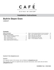 Cafe CMB903P Installation Instructions Manual