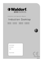 Waldorf IN8200E INL8200E INB8200E INLB8200E IN8400E INL8400E INB8400E INLB8400E Installation And Operation Manual