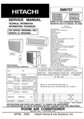 Hitachi RAM70QH4 Service Manual