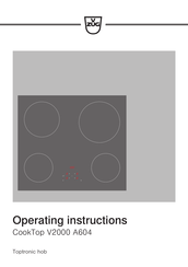 V-ZUG V2000 A604 Operating Instructions Manual