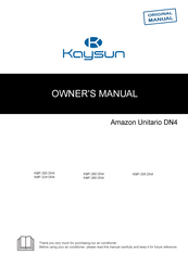 Kaysun Amazon Unitario DN4 Owner's Manual