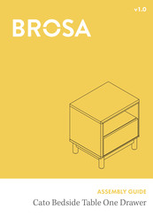 BROSA Cato Bedside Table One Drawer Assembly Manual