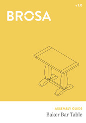 Brosa Baker Bar Table Assembly Manual