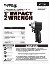 Matco Tools MT2760 Manual