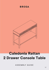 BROSA Caledonia Rattan 2 Drawer Console Table Assembly Manual