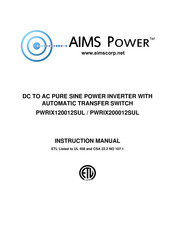 AIMS Power PWRIX200012SUL Instruction Manual