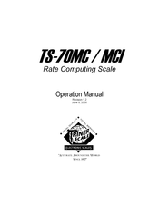 Triner Scale TS-70MC Operation Manual