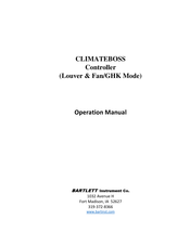 Bartlett ACLIMATEBOSSC Operation Manual