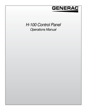 Generac Power Systems H-100 Operation Manual