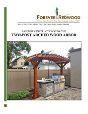 Forever Redwood TWO-POST ARCHED WOOD ARBOR Assembly Instructions Manual