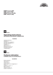 Indesit E2BL 19 F TK Operating Instructions Manual