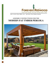 Forever Redwood MODERN FAT TMBER PERGOLA Assembly Instructions Manual