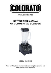 COLORATO CLB-1800S Instruction Manual