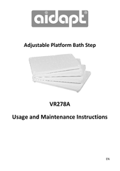 aidapt VR278A Usage And Maintenance Instructions
