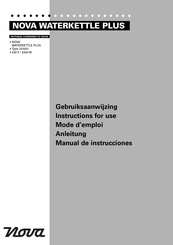 Nova WATERKETTLE PLUS Instructions For Use Manual