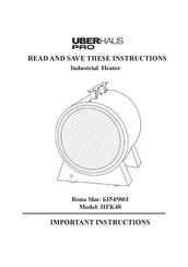 Uberhaus 63545003 Important Instructions Manual