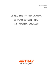 ARTRAY ARTCAM-991SWIR-TEC Instruction Booklet
