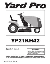 Yard Pro YP21KH42 (96041031300) Operator's Manual