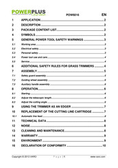 Varo POWERplus Garden POW6016 Manual