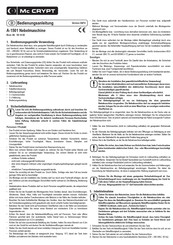 MC Crypt 59 14 82 Operating Instructions Manual