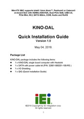 IEI Technology KINO-DAL Quick Installation Manual