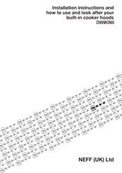 NEFF D99W3N0 Installation Instructions Manual
