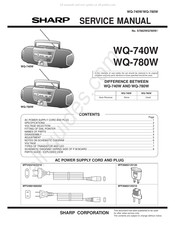 Sharp WQ-740W Service Manual