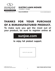 sunjoe MJ400E-RM Operator's Manual