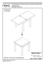Next 734052 Assembly Instructions Manual