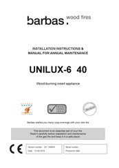 Barbas UNILUX-6 40 Installation Instructions & Manual For Annual Maintenance