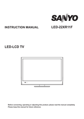 Sanyo LED-22XR11F Instruction Manual