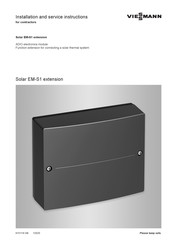 Viessmann EM-S1 Installation And Service Instructions For Contractors