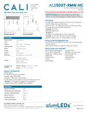 CALI alumLEDs ALS500T-RMW-HC Installation Instructions Manual