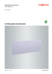 Viessmann EI2.A500B Operating Instructions For The System User