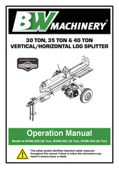 BW Machinery BWMLS40 Operation Manual
