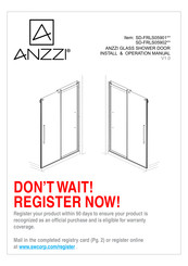 Anzzi SD-FRLS05901 Series Install & Operation Manual