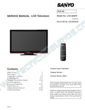 Sanyo LCD-42XF6 Service Manual