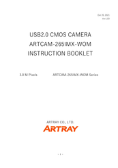 ARTRAY ARTCAM-265IMX-NIR-WOM Instruction Booklet