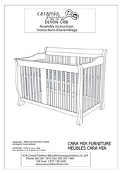 caramia furniture DEVON CRIB Assembly Instructions Manual