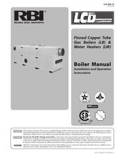 RBI LCD-I0M-10 Installation And Operation Instructions Manual
