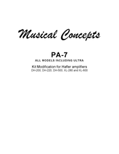 Musical Concepts PA-7 Manual