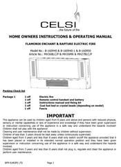 Celsi MH27BLCP Homeowner's Instructions & Operating Manual