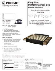 Prepac BK-8400-K Assembly Instructions Manual