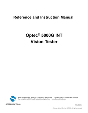 Stereo Optical Optec 5000G INT Reference And Instruction Manual