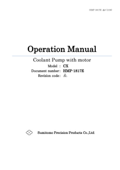 Sumitomo CX42-31.5 Operation Manual