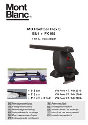 Mont Blanc MB RoofBar Flex 3 Fitting Instructions Manual
