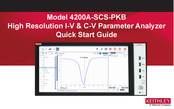 Tektronix KEITHLEY 4200A-SCS-PKB Quick Start Manual