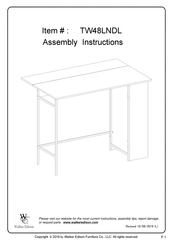 Walker Edison TW48LNDL Assembly Instructions Manual