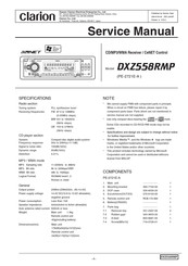 Clarion DXZ558RMP Service Manual