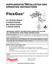 Raypak FlexGas Hi Delta H 302CD-2342CD Supplemental Installation And Operating Instructions